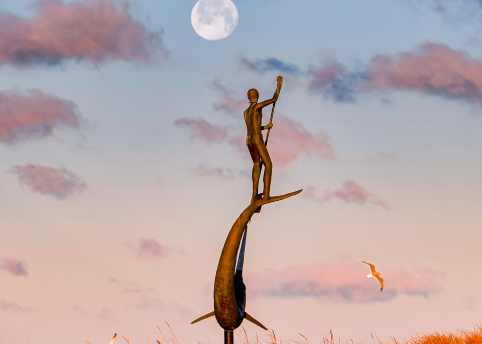 Menemsha Sword Fisherman Moon Art | Michael Blanchard Inspirational Photography - Crossroads Gallery