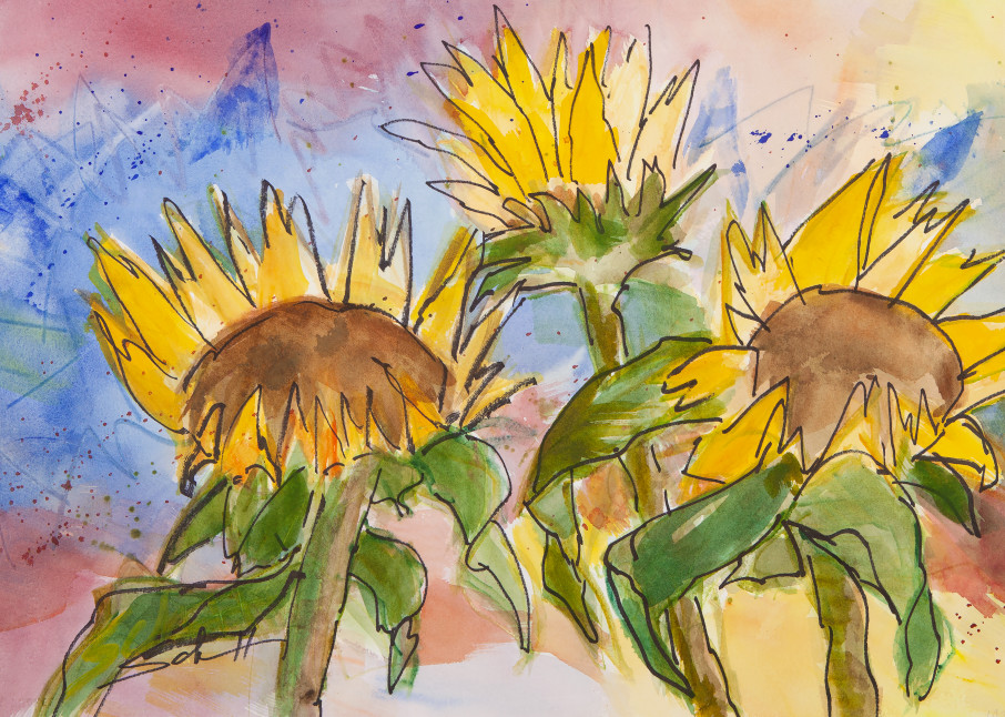 #16 Sunflower Morning Art | Elaine Schaefer Hudson Art