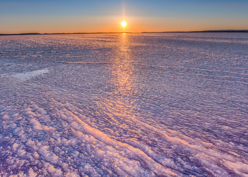 Long Point Frozen Winter Sunset Art | Michael Blanchard Inspirational Photography - Crossroads Gallery