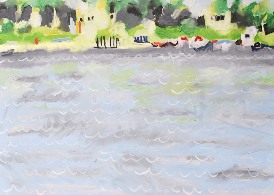 Painting from the shore of Gull Lake in Minnesota