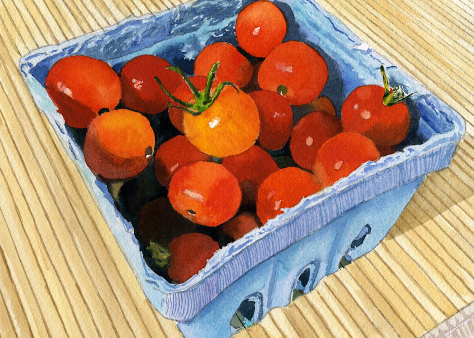 Tiny Sweet Tomatoes  Art | Machalarts Watercolor Studio