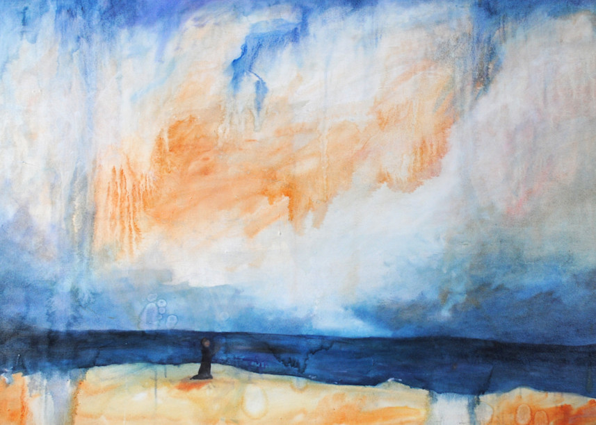 Caspar David Friedrich, monk, sea, sky, beach