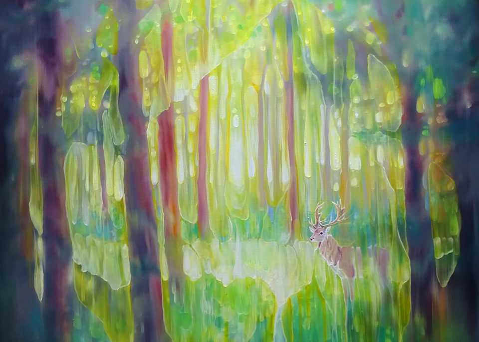 print on canvas or paper of Hart of the Green Wood 