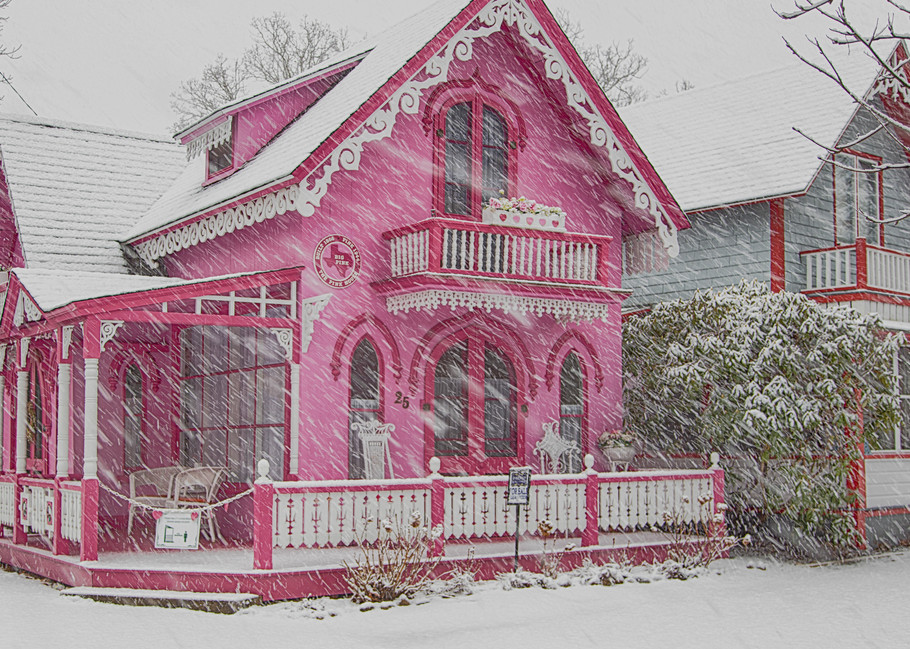 Pink House Snow Art | Michael Blanchard Inspirational Photography