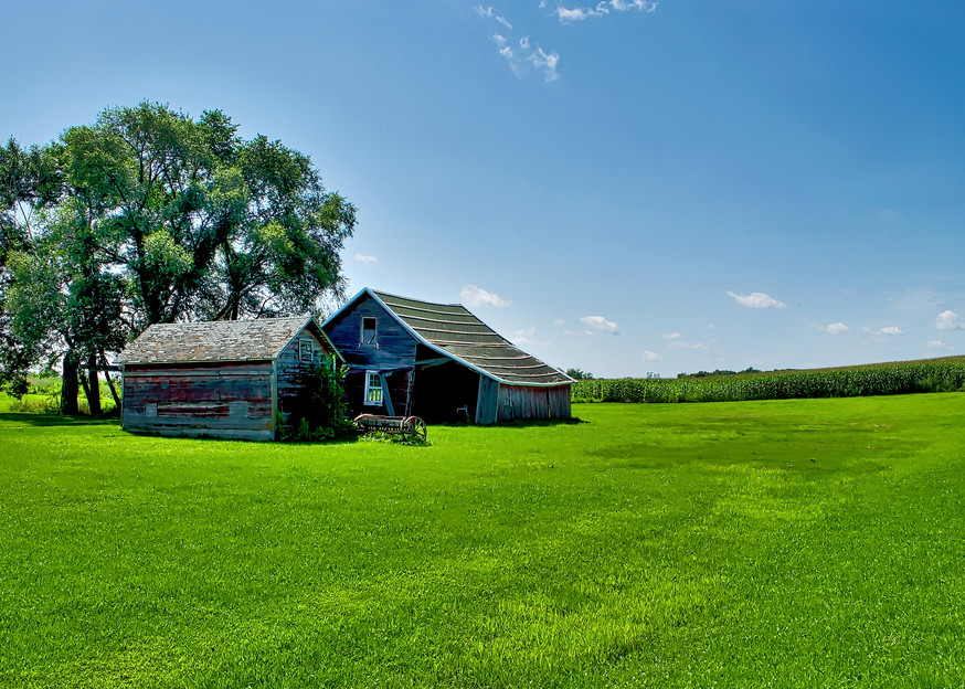 Landscape Photo Prints: Barn & Field/Jim Grossman Photography