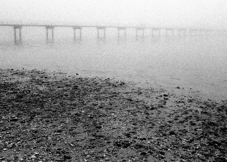 Foggy Pier On Bay,  Fl Photography Art | MWest Fine Art Gallery