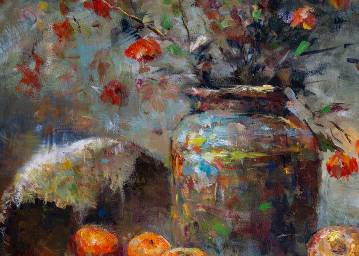 Basket With Oranges Art | Luisi Fine Art/Light On Color