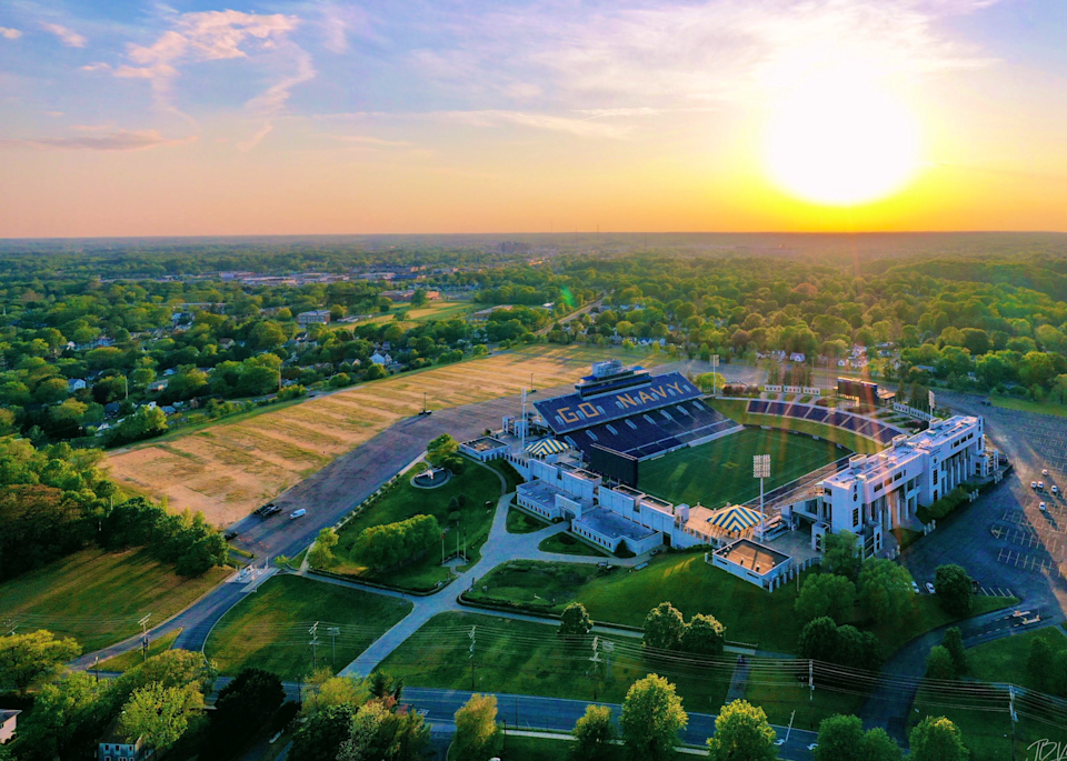 Stadium Sunset! Art | Jeff Voigt Owner/Aerial Photographer