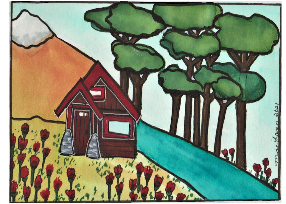 Cottage On The Sandy River Art | artdetrois