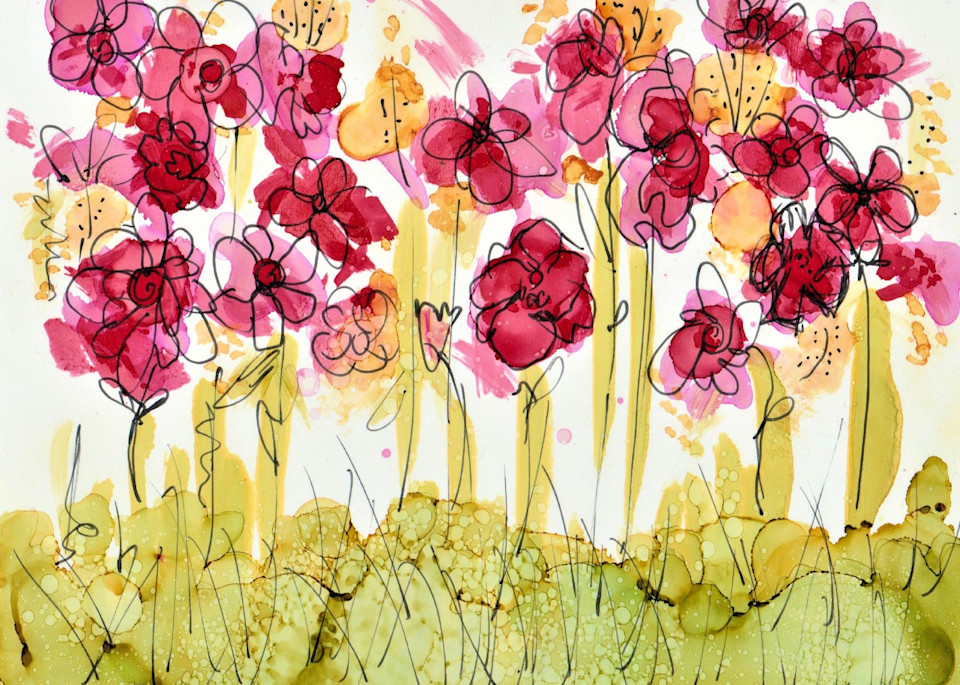 Field Of Flowers Art | artdetrois
