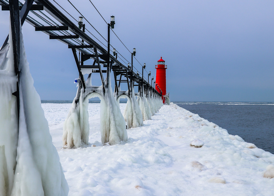 Grand Haven Lighthouse Winter  Photography Art | Ray Marie Photography 