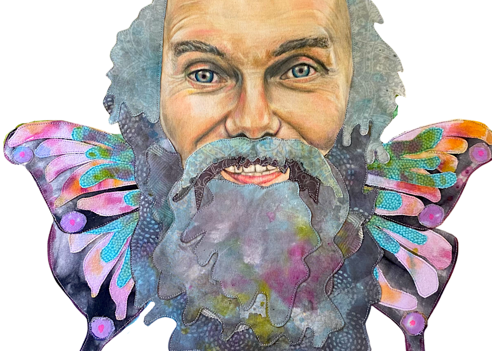 Baba Ram Dass with Butterfly Wings