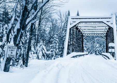 Snowmobile Trail 8 Bridge Panoramic Photography Art | Kurt Gardner Photography Gallery