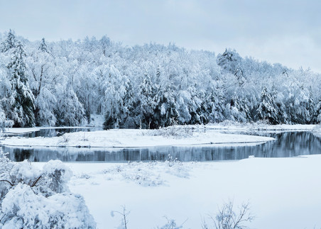 Moose River Green Bridge Winter View Photography Art | Kurt Gardner Photography Gallery