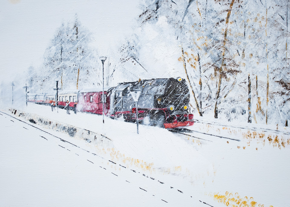 Whiteout Train Art | Drivdahl Creations