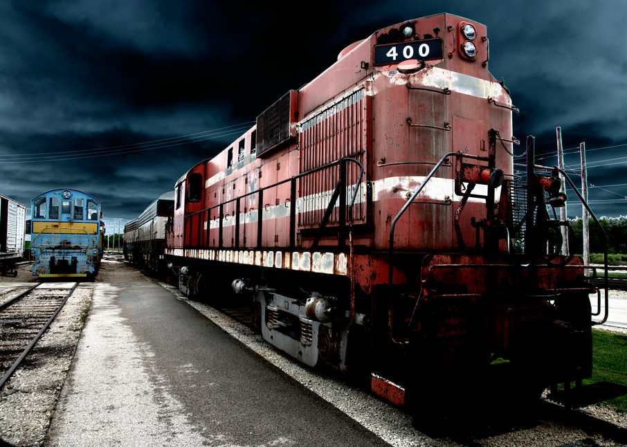 Red & White Locomotive 400 Photography Art | Pacific Coast Photo