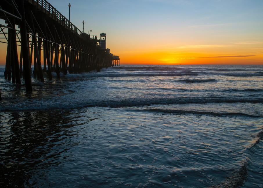 Oceanside Pier Sunset & Surf Photography Art | Pacific Coast Photo