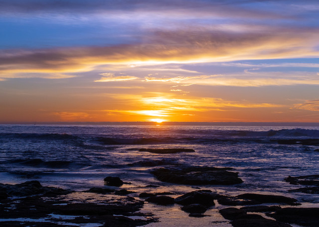 Sunset Over The Tide Pools At Casa South, La Jolla 01.02.21 Photography Art | Pacific Coast Photo