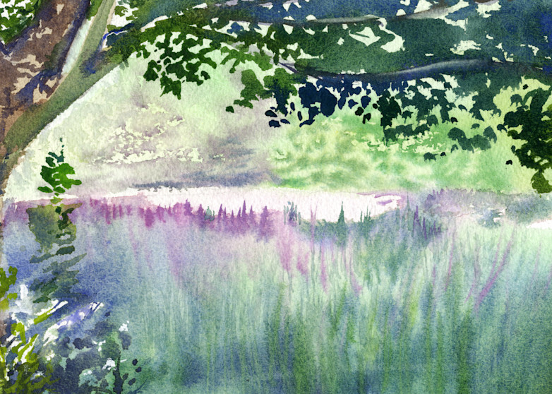 Quiet Field Of Lupines Art | Machalarts Watercolor Studio