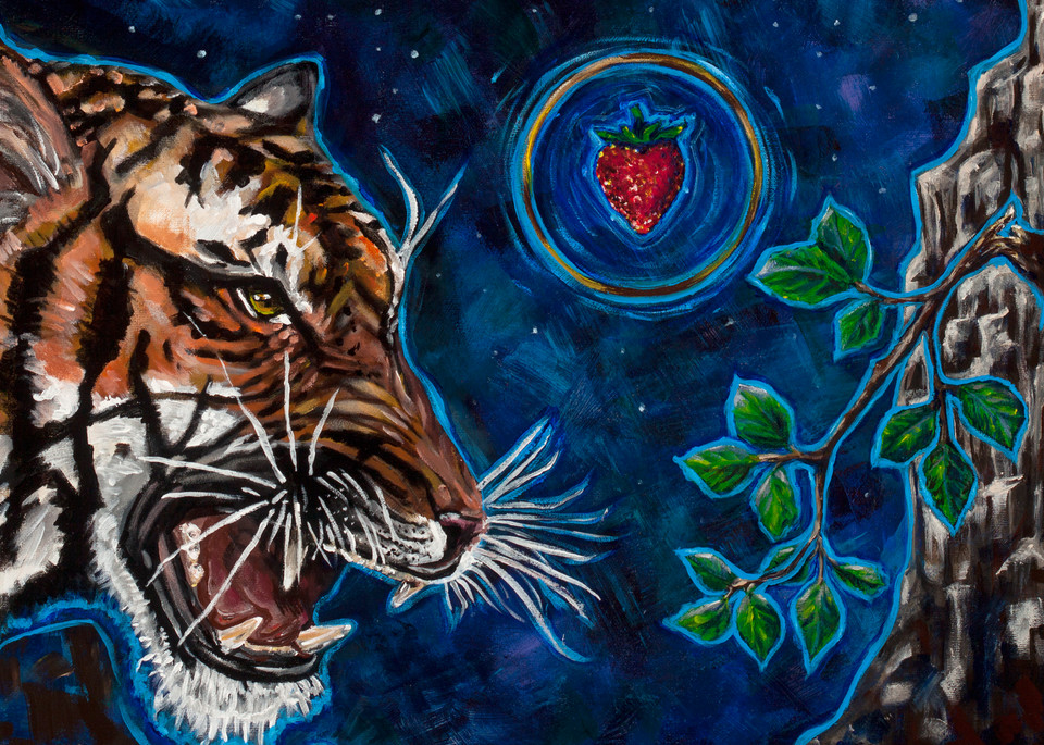 Eat The Strawberry Print Art | Sarah E. McCord- Fine Artist