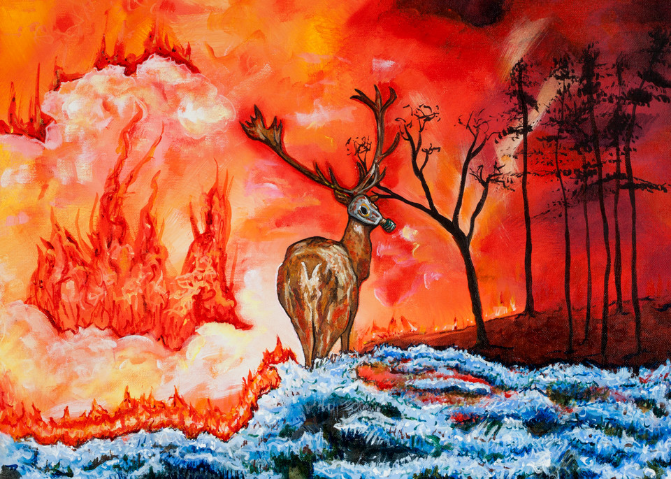 Ice To The Earth Fire To The Sky Art | Sarah E. McCord- Metaphysical Portraitist 