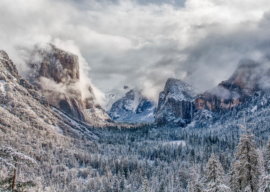 Yosemite Tunnel View After The Snow Art | Michael Blanchard Inspirational Photography - Crossroads Gallery