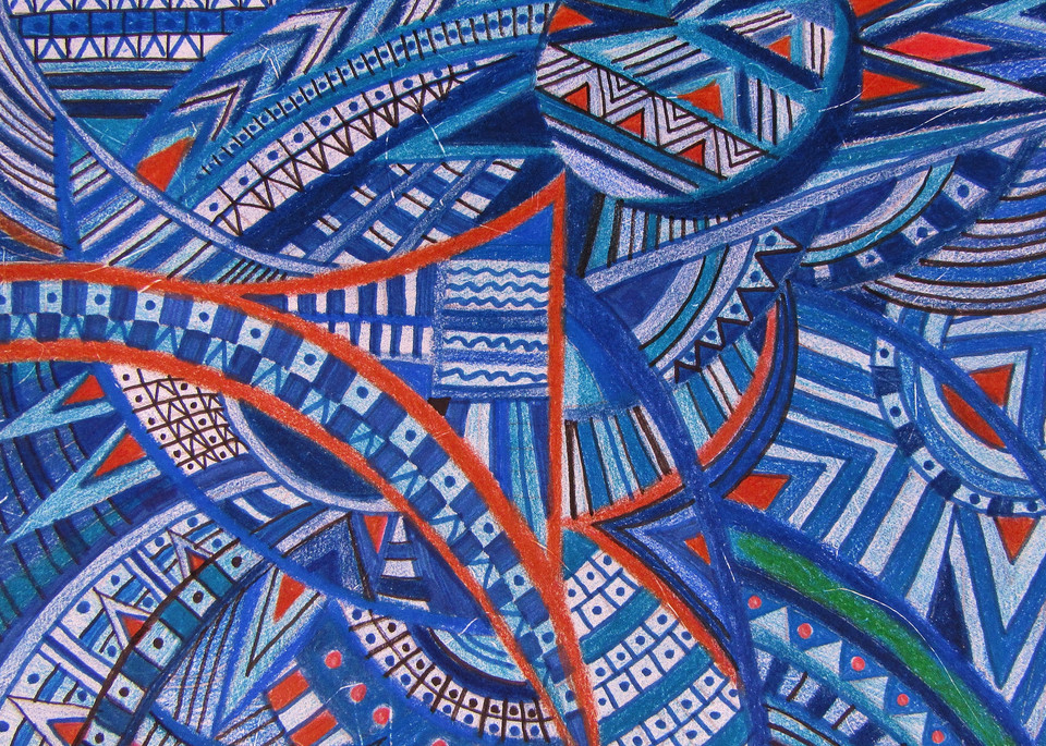 Blue Tapestry Design Art | lencicio