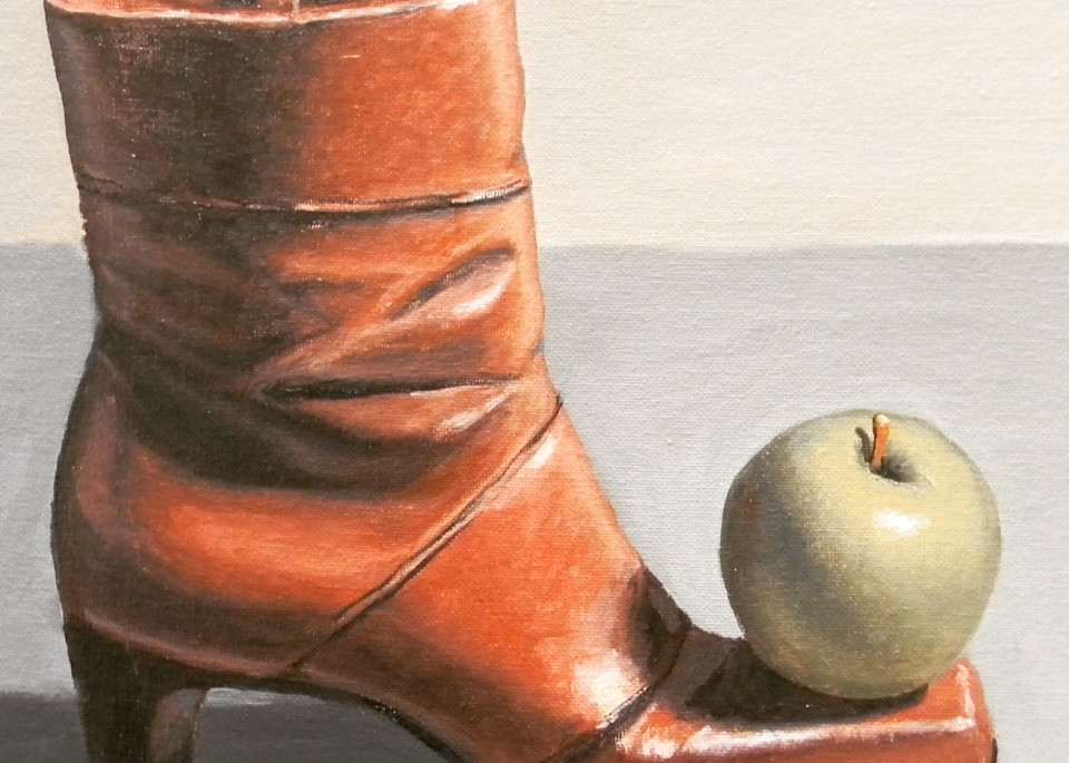 Red Boot And Apple Art | Edi Matsumoto Fine Art