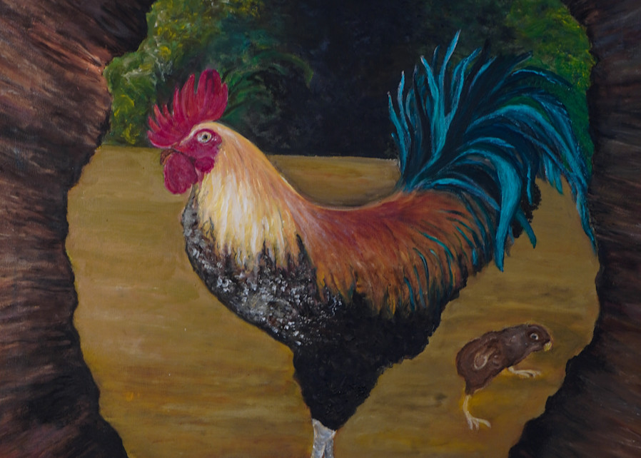 "Kauai Rooster" Art | Fantasy Art By Judee