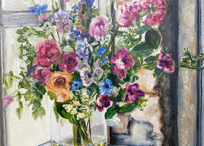 Windowsill Flowers Art | TWC Fine Arts