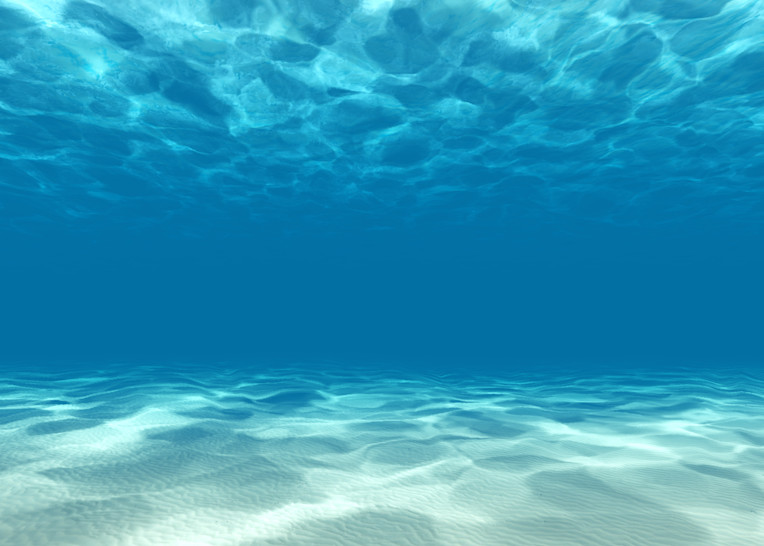Tranquil underwater scene 3D render