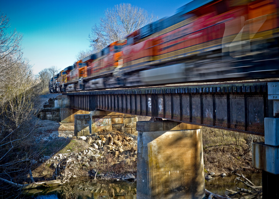 Train On An Ozarks Bridge Photography Art | Images of the Ozarks, Photography by Steve Snyder