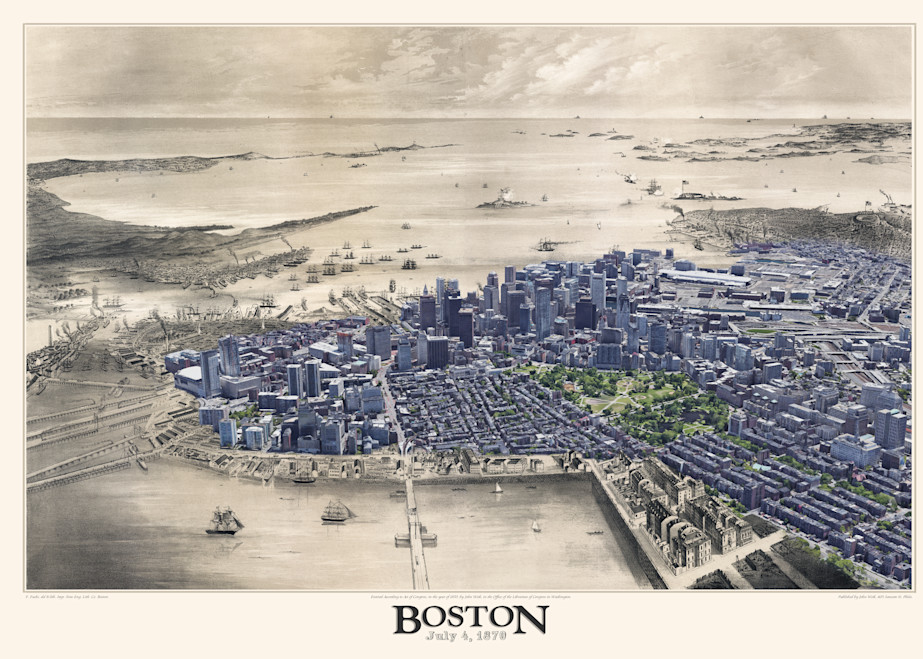 View Of Boston, July 4th 1870 Art | Mark Hersch Photography