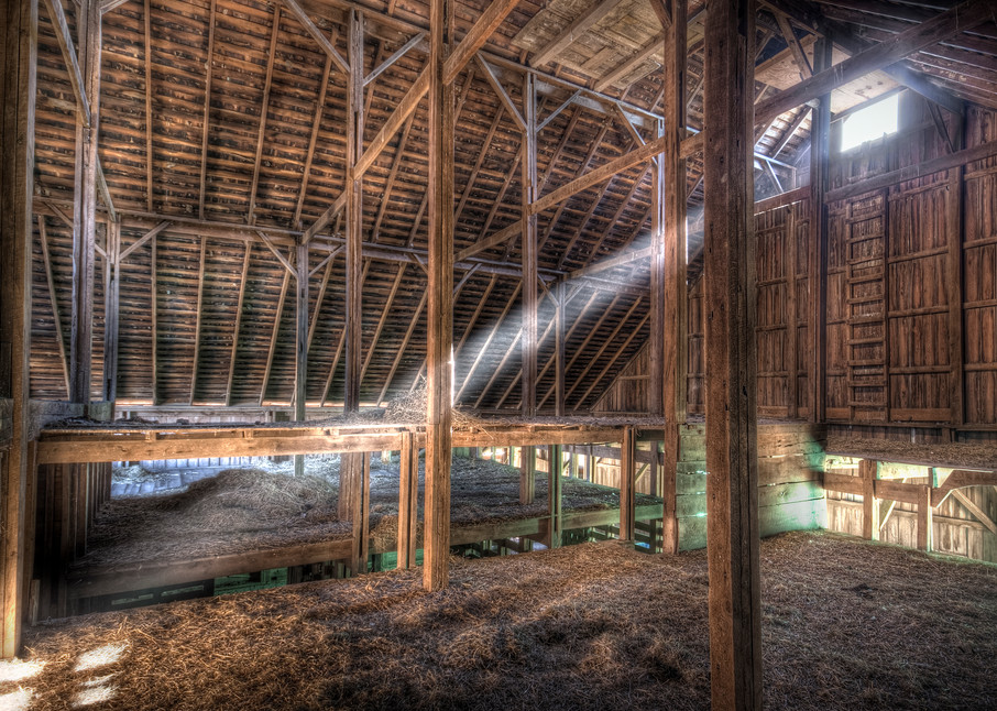 Early morning in the loft of Whitesell's mule barn