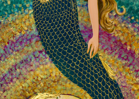 Teal Mermaid Art | Graphite Galleries