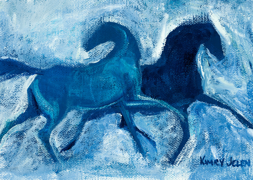 Two Blue Ponies Art | Kimry Jelen Fine Art