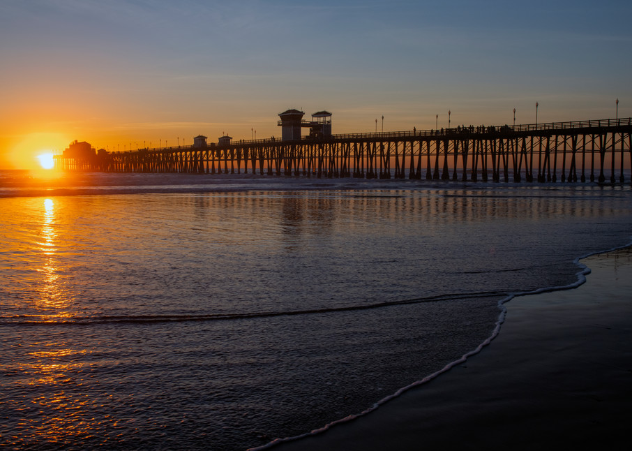 Oceanside Pier, Water & Sunset Photography Art | Pacific Coast Photo