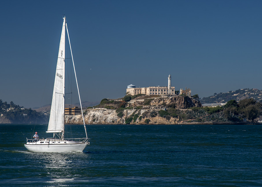 Sailboat & Alcatraz San Francisco Photography Art | Terry Blackburn Fine Art