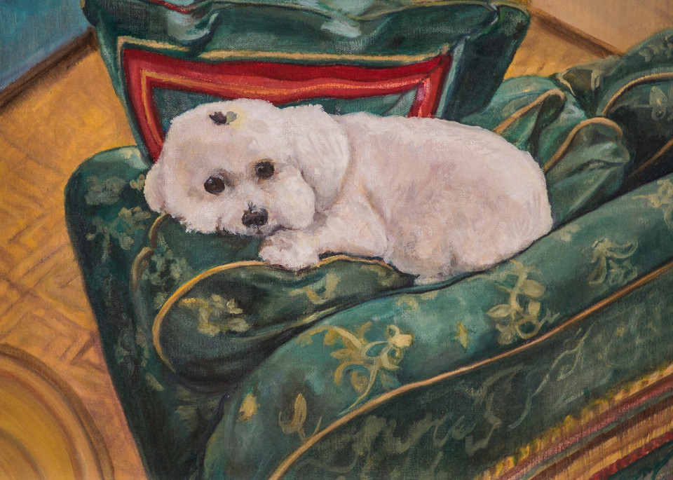 CJ by artist Muffy Clark Gill will steal your heart if you like cute pups.