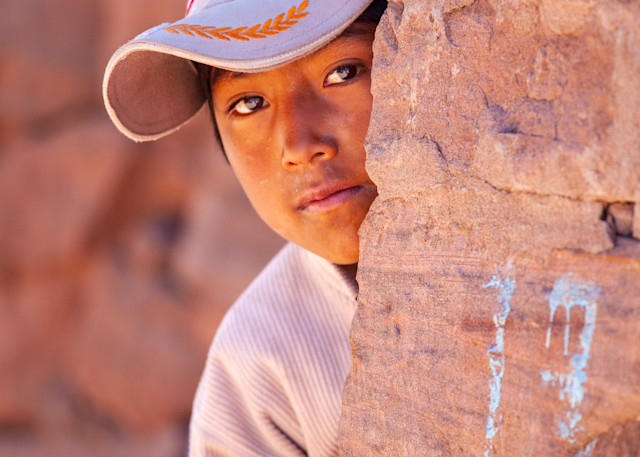 Curious by shy young boy in Peru | Nicki Geigert