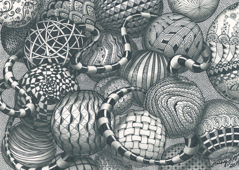 Tubes Spheres Art | Kathy Koziak Art