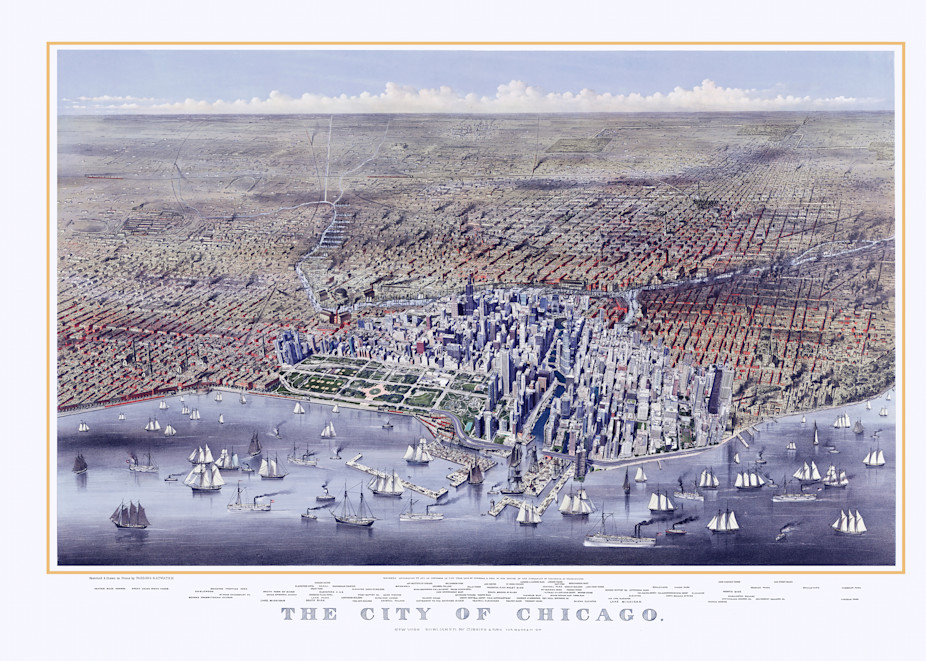 City Of Chicago 1874 Art | Mark Hersch Photography