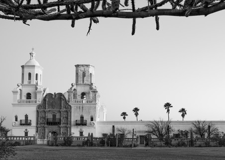 Sunrise at Mission San Xavier del Bac can be breathtaking. The other morning I arrived roughly forty minutes or so before dawn, it was a cold and crisp morning, which is what I wanted as that meant a clear winter sky