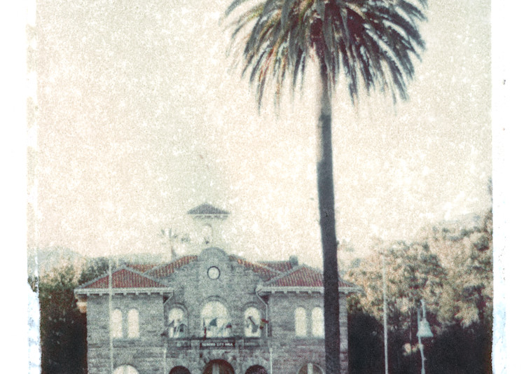 Sonoma City Hall Polaroid transfer
