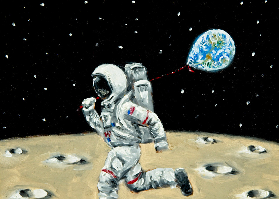 Astronaut at Play Fine Art Prints