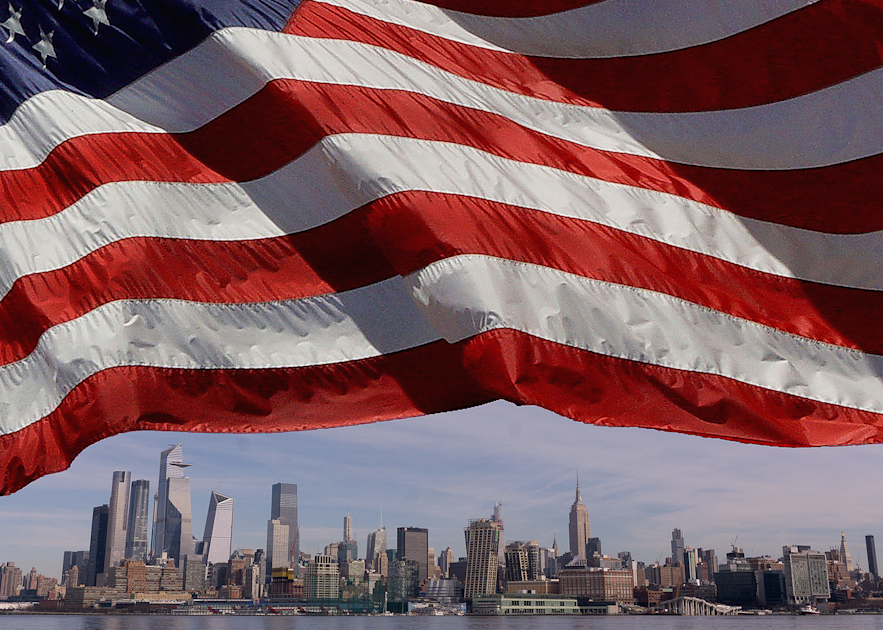 Flag Over The New New York Skyline. Photography Art | Jim Cummins, Imagery
