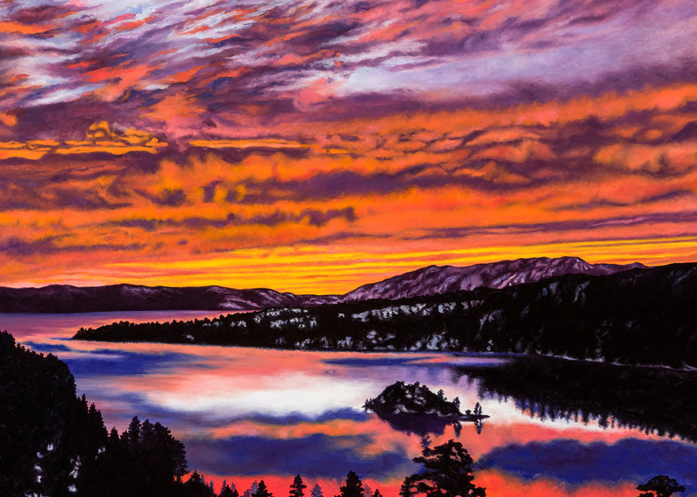 Mountain Sunrise Tahoe   Products Art | Mercedes Fine Art