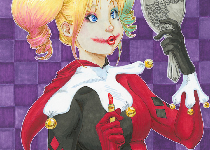 Harley Quinn   Makeover Art | Dew Magick Illustration
