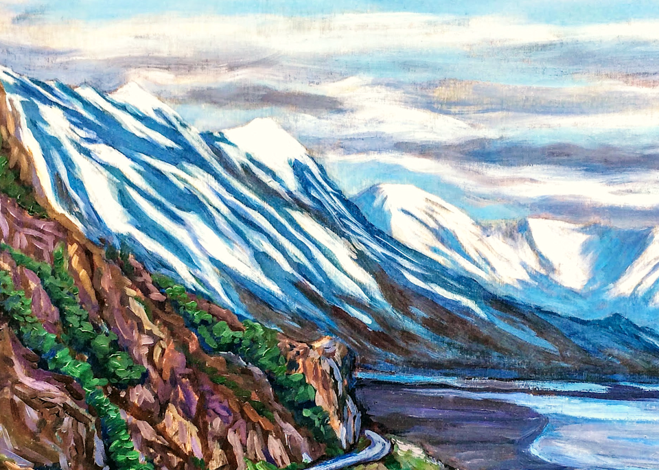 Early Snow on Turnagain Arm Alaska art print