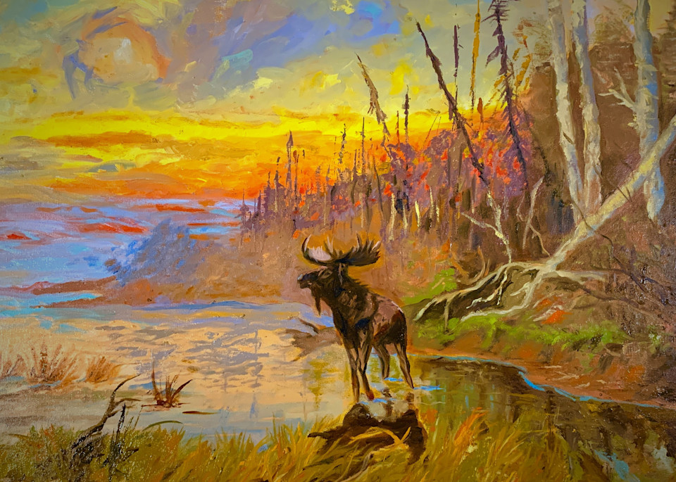 A Study Of John Fery's "Moose At Sunrise" Art | Scott Dyer Fine Art
